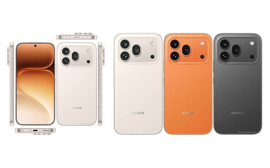 Honor 600 pro, front and back