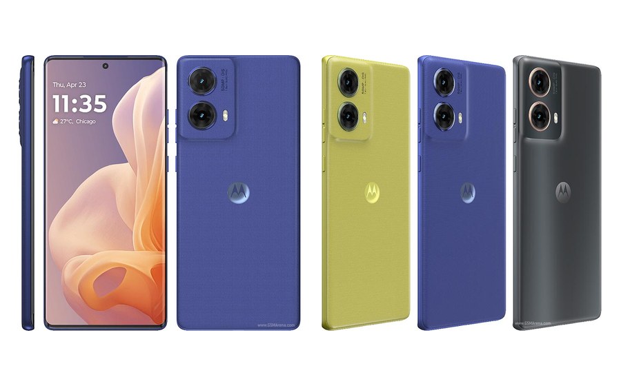 Motorola G85, front and back