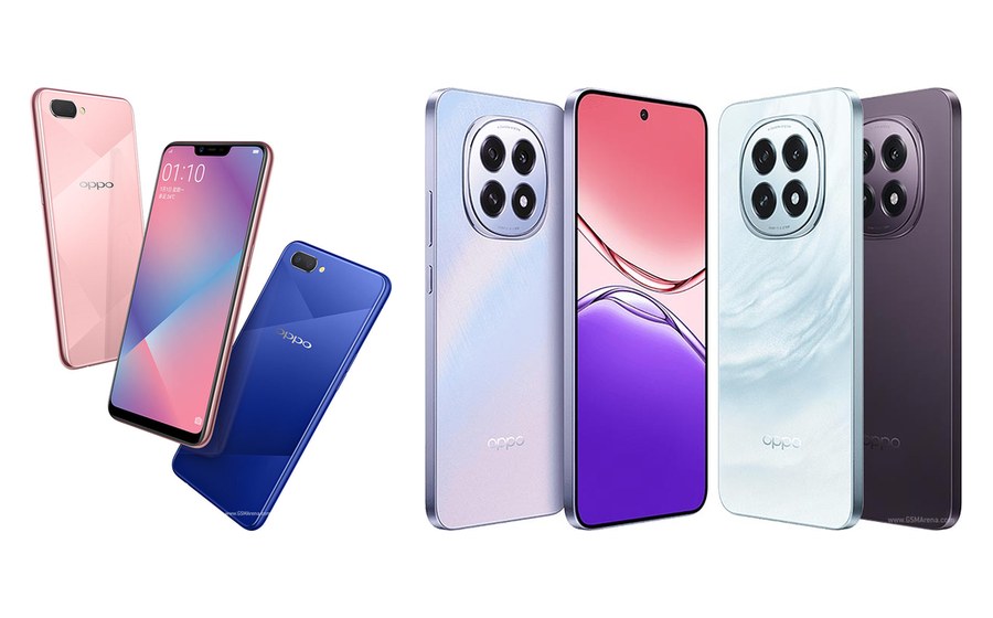 OPPO A5, front and back